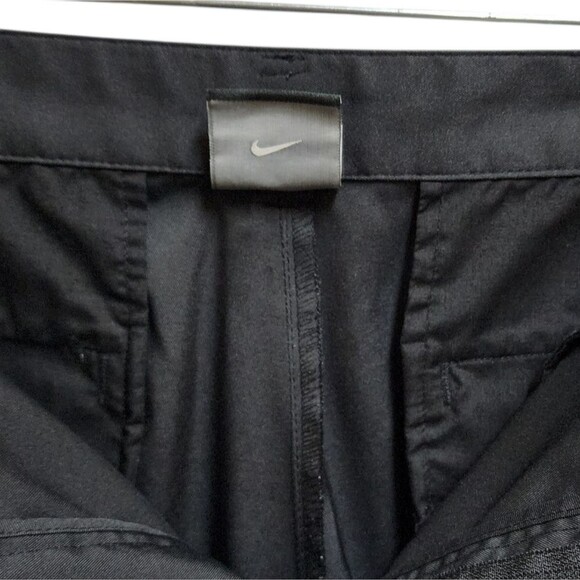 Nike Golf Pants Men 35x30 Black Flat Straight Dr- Fit Zip Stretch Performance - Picture 8 of 11